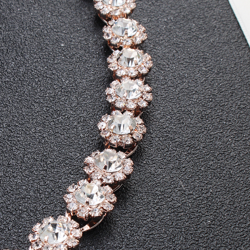 Handmade crystal Dress Bridal Ribbon Accessories loop Wedding Waist Belt Handmade crystal Dress Bridal Ribbon Accessories loop Wedding Waist Belt