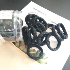 Korea fabric hair ties elastic hair band jointless boxed bold rope female simple wide hair ties 20pcs
