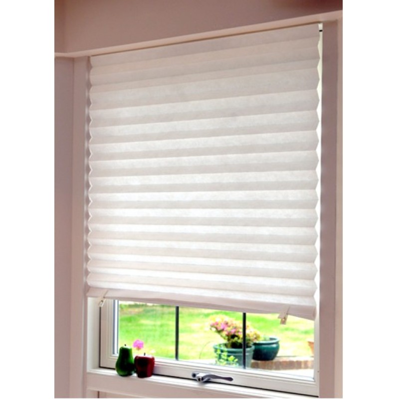 custom pleated temporary paper window shade structures