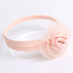 Colorful baby head band fabric rose flower hair band for korean style
