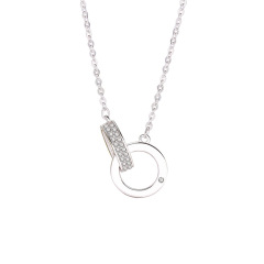 fashion valentine's day christmas gift jewelry lock women zircon 925 silver chain choker fashion valentine's day christmas gift jewelry lock women zircon 925 silver chain choker