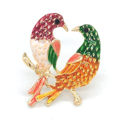 Hot Gold Jewelry butterfly brooch Custom Metal Pearl Rhinestone brooch bird bee flower Brooches Women pins