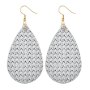 2020 Trendy Bulk Wholesale Women Embossed Black Cowhide Faux Teardrop Leather Earrings 2020 Trendy Bulk Wholesale Women Embossed Black Cowhide Faux Teardrop Leather Earrings
