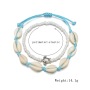 2019 Custom gold silver sea shell adjustable rope foot jewelry anklet bracelet sets for women