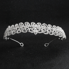 Luxury bride silver women rhinestone crystal wedding bridal tiaras  crowns