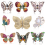 New butterfly Brooches for Women Plated Metal Enamel Pins Small Insect Jewelry Bumble dragonfly brooch crystals