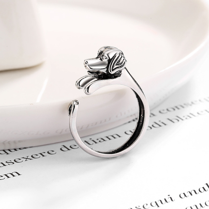 Antique Silver Women Men Jewelry Cute Pig 3D Zodiac Animal Adjustable  Ring