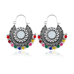 Fashion personality bohemia vintga sun flower alloy beads women earrings