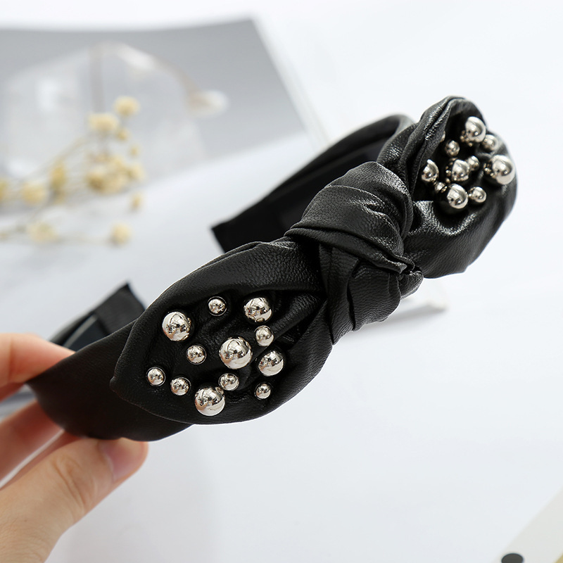 Vintage girl Hair Accessories headband Bunny Ears Bowknot black hair bands pearl Vintage girl Hair Accessories headband Bunny Ears Bowknot black hair bands pearl