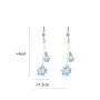 2019 new korea long luxury zircon flower tassel cheap drop earrings crystal
