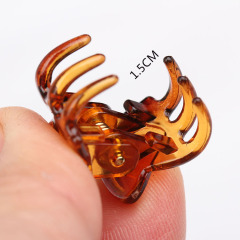 Fashion girls accessaries small acetate plastic resin mini hair claw clip for women