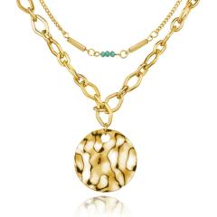 wholesale Amazon ins fashion gold 3 chain pearl multi layer choker necklace for women ladies girls