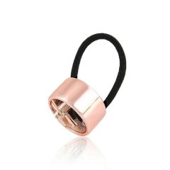 Rose gold Scrunchy Elastic Ponytail Holder Silk glitter women metal Hair ring hair ties