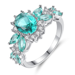 amazon wish custom fashion blue zircon ring zircon jewelry for women girls