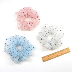 Wholesales Fashion Women New Hair Accessories Polka Dot Laces Large Scrunchies