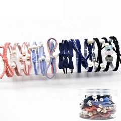 Hot sales ins easy style cute hair bungee bands school packaging hair ties for girls