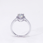 Custom 925 silver 14k 18k rose gold plated diamond engagement pear moissanite ring Custom 925 silver 14k 18k rose gold plated diamond engagement pear moissanite ring