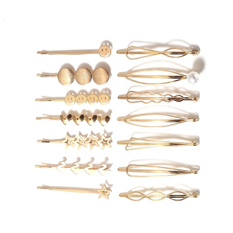 2020 Ins wholesale hot quality gold silver metal custom accessories set hair claw clip
