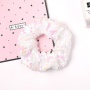 Wholesale factory two color mermaid  fish scale sequin hair scrunchies broad large intestine  hair ties elastic hair band