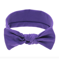 2020 Alice baby pure color safety elastic bow knot hairband girls hair accessories