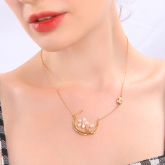 2019 glowing ladies girls princess accessories jewelry moon and sun necklace