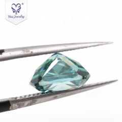 Hot popular synthetic gemstones green color loose Moissanite