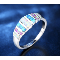 Fashion jewelry accessories enamel colorful engagement opal stones ring
