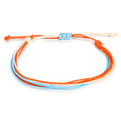 New fashion simple waterproof wax color rope handmade adjustable woven bracelets for women