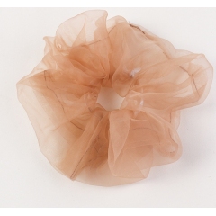 Summer Fashion Retro Transparent Organza Fairy Puffy Elastic Hair Scrunchies for Women