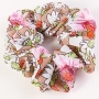 spring and summer Korean new retro printed floral simple girls chiffon fabric hair scrunchies