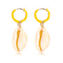 European and American fashion new alloy oil drip women eardrop shell earrings