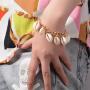 Bohemia Style Summer Fashion Women Metal Chain Haibei Shell Bracelets for Beach