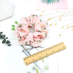wholesale custom spring and summer ladies printed elastic rubber hair ties for girls