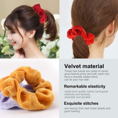 2020 new arrival bulk hair accessories 60 colors set packing hair ties velvet hair scrunchies