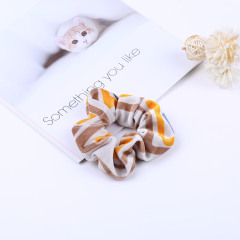 custom Women lady girl Fashion velvet fabric Scrunchies printing Color korean hair tie