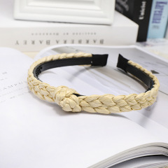 New Fashion Weaving Wrap knot Head Band Hair Accessories Straw hair bands women