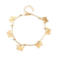 2020 New style beach foot jewelry hollow butterfly pendant anklets for women