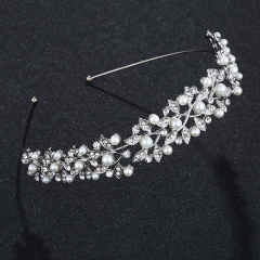 Silver Headband Jewelry Bridal Wedding headpiece Crystal Crowns and Tiaras