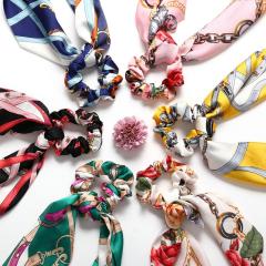 best sell ins amazon Fashion colors Elastic Hair Scrunchies stretch Women Girls silk hair ties
