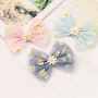 Wholesale baby girls hair accessories daisy children's mesh crown bow hair clips Wholesale baby girls hair accessories daisy children's mesh crown bow hair clips