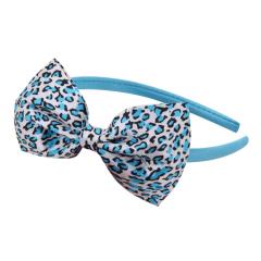 Beauty cheap hair ribbons polyester bow leopard print headbands