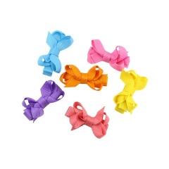 Mini children's fabric bubble hair accessories sets kids hair bow alligator clips for baby girl