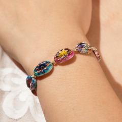 2019 Custom sea shell adjustable rope colorful bead bracelet sets for women
