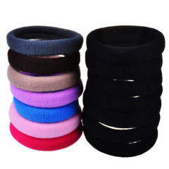 cheap colors towel lady girls seamless fancy elastic korean hair tie ponytail