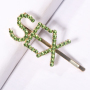 Fashion Custom Women Glitter Colorful Rhinestone Word  Alloy Letters Hairpin