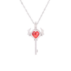 Korean fashion valentine's day christmas gift jewelry silver women 925 necklace lock