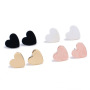2020 fashion wholesale custom jewelry heart shape alloy stud earrings for women
