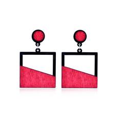 custom fashion trendy Gift Vintage Hollow out Wooden Drop ethnic dangle earrings for women