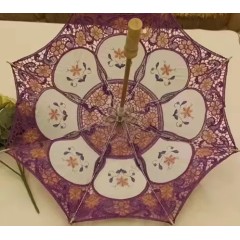 wholesale custom printing decoration Amboo Wooden Handle For China Traditional Oil Paper Umbrella