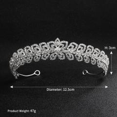 Luxury bride silver women rhinestone crystal wedding bridal tiaras  crowns